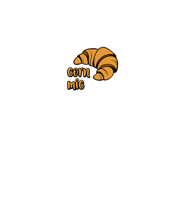 corn mic model alb pe tricou