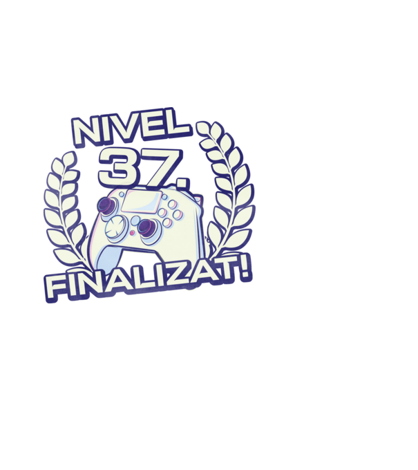 Nivel 37 finalizat! model negru pe tricou