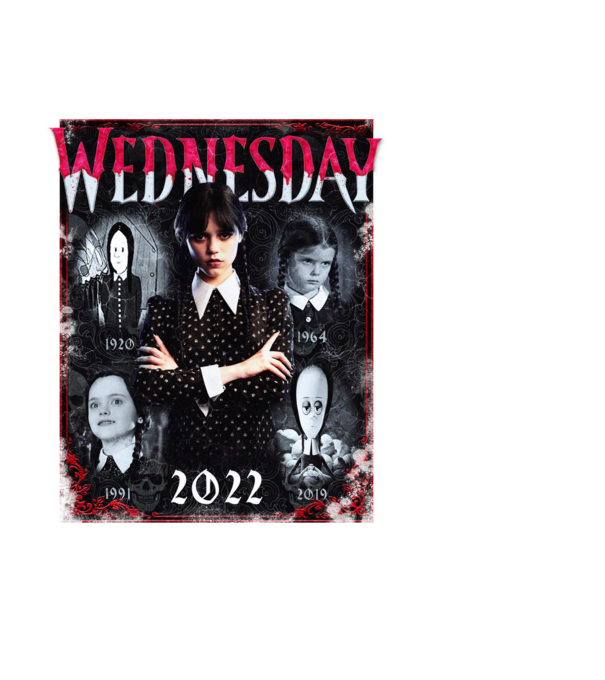 WEDNESDAY multi all time model negru pe tricou