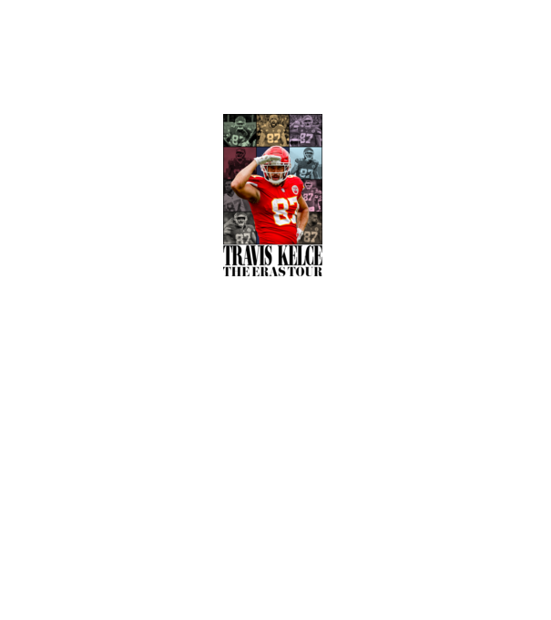 Taylor Swift Eras Travis Kelce model alb pe tricou