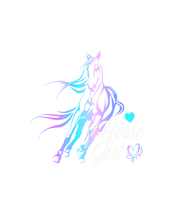 Horse girl 2 model alb pe tricou