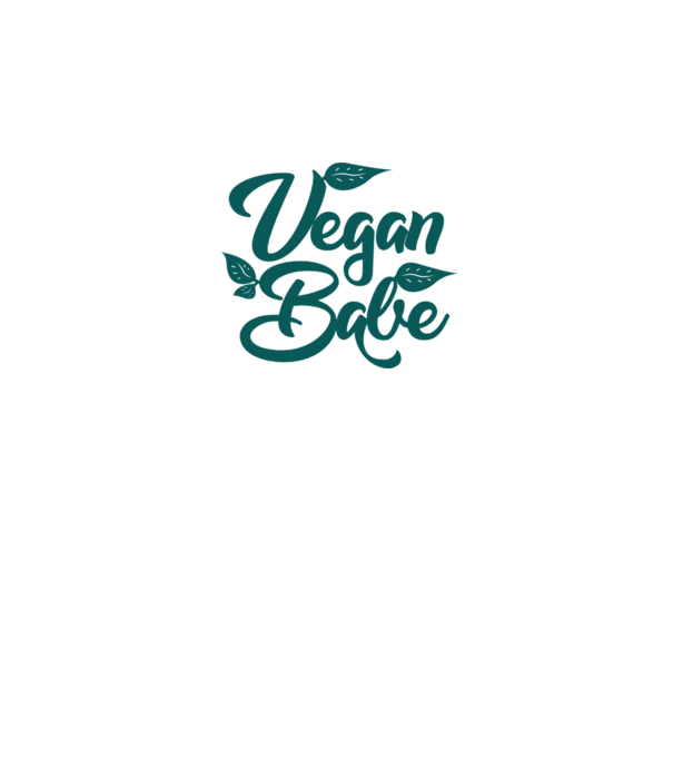 Vegan Babe model alb pe tricou