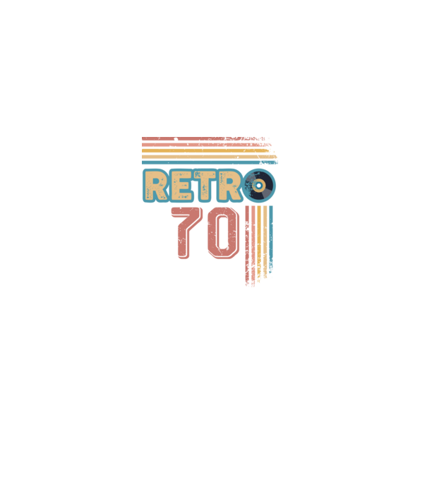 Retro 70 Birthday model alb pe tricou