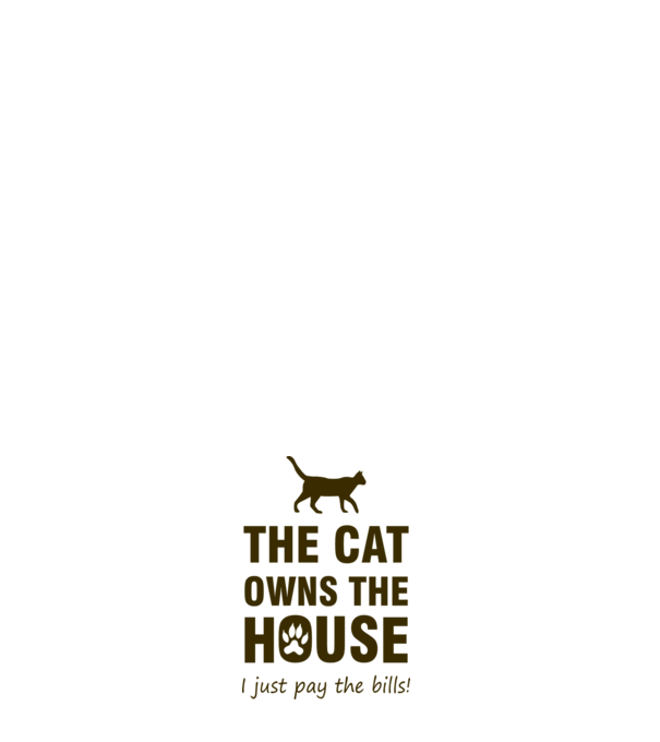 cat own model albastru închis pe tricou