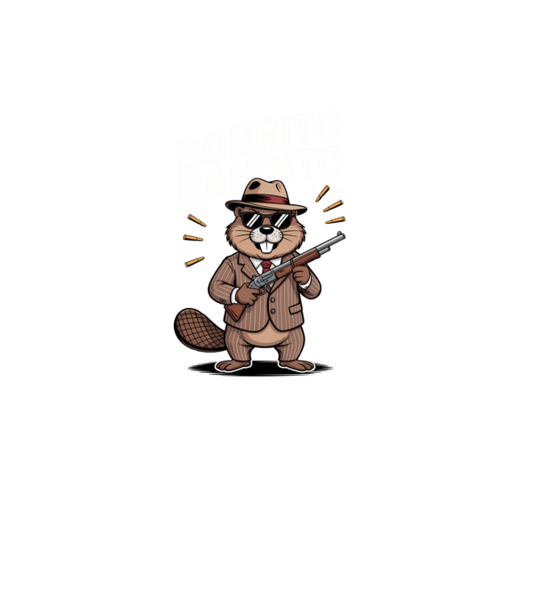 Bobrito Bandito model negru pe tricou