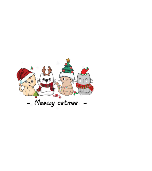 Meowy catmas 2 model albastru deschis pe tricou