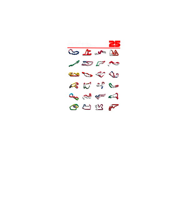 F1 calendar 2025 Negru model negru pe tricou