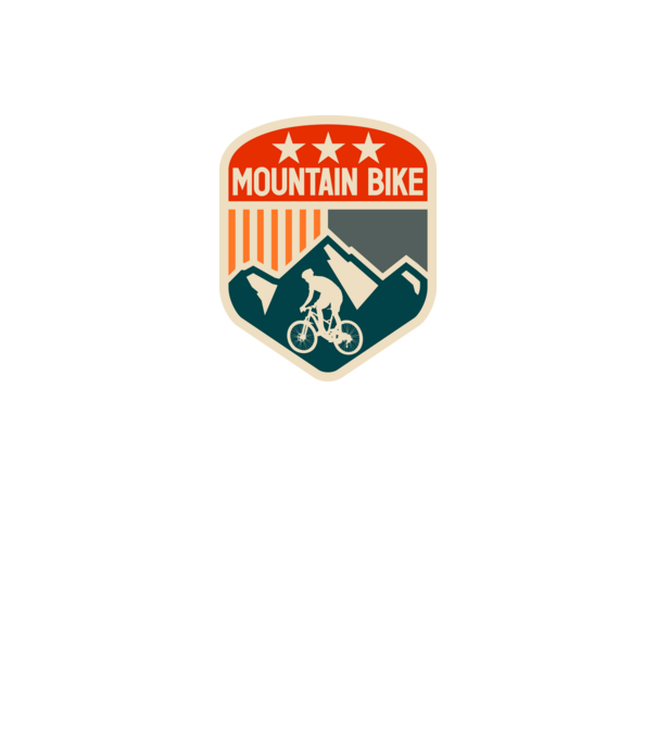 Mountain Bike model negru pe tricou