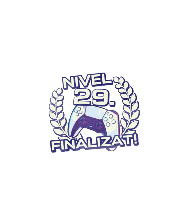 Nivel 29 finalizat! model negru pe tricou