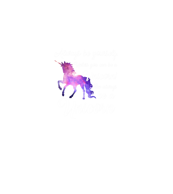Always be UNICORN model alb pe tricou