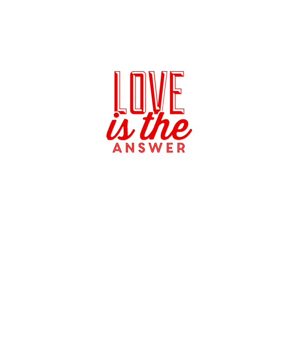 love in answer model negru pe tricou