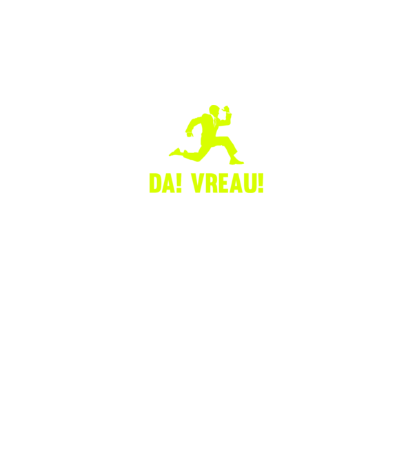 da! vreau! model negru pe tricou