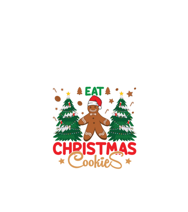 Life is short - eat christmas cookies model negru pe tricou