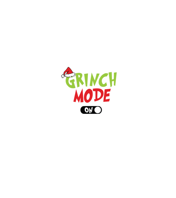 Grinch Mode model alb pe tricou