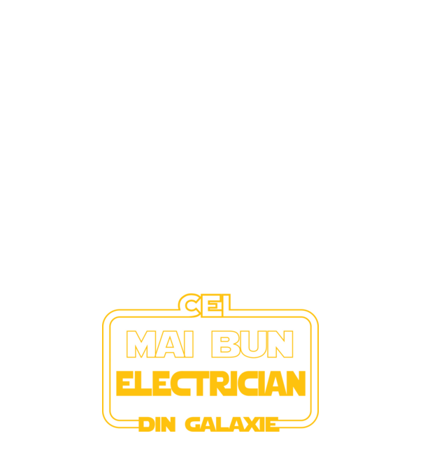 Cel mai bun electrician din galaxie model albastru închis pe tricou