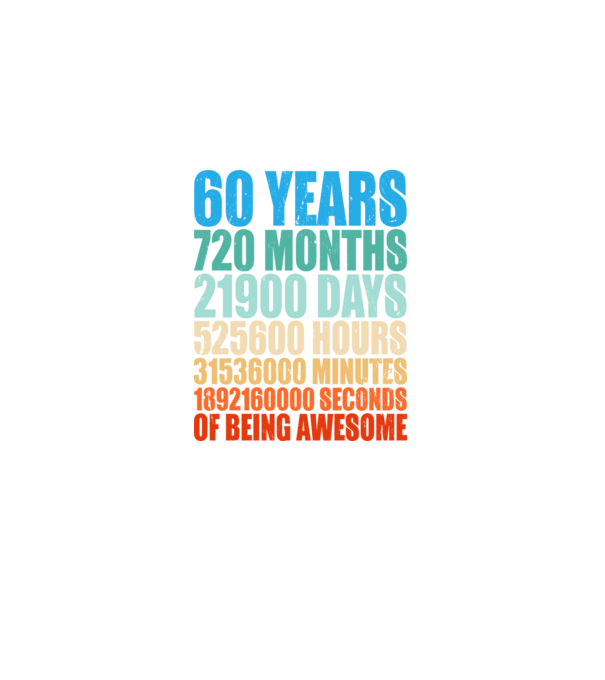 60 years of being awesome model negru pe tricou