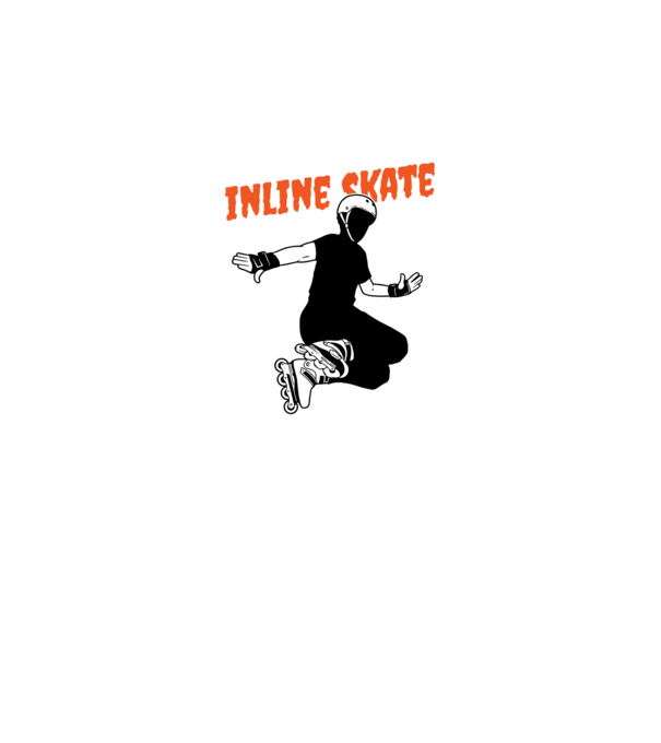 TR inlineskate model negru pe tricou