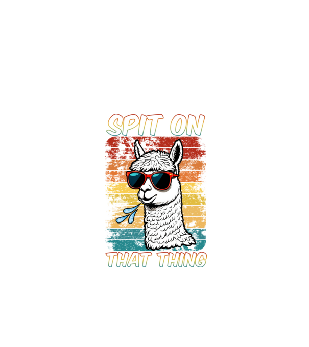 Spit on that thing llama rainbow Hawk Tuah model negru pe tricou