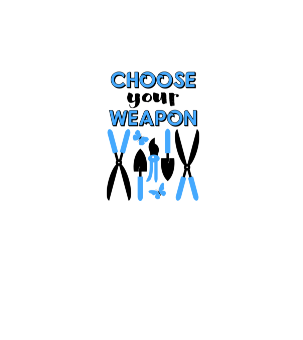Choose your weapon model alb pe tricou