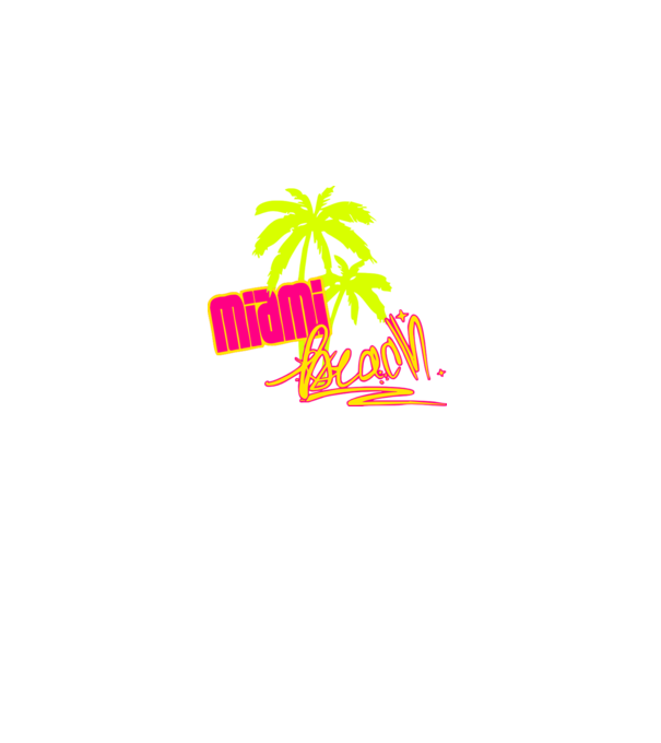 Miami beach model albastru închis pe tricou