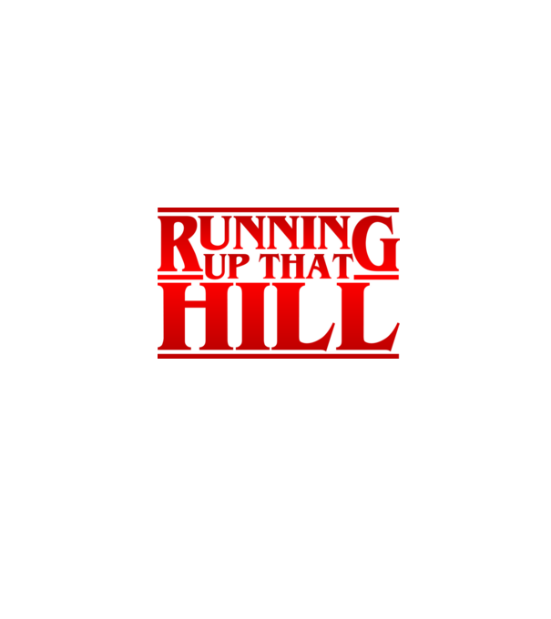 running up that hill model negru pe tricou