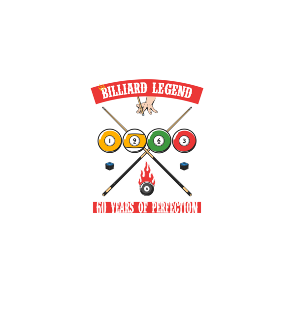 Billiard legend born in 1963 model negru pe tricou