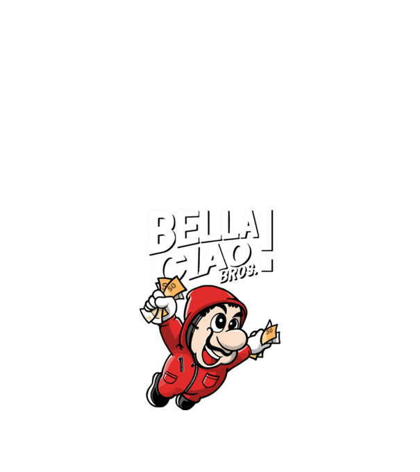 mario la casa de papel model negru pe tricou