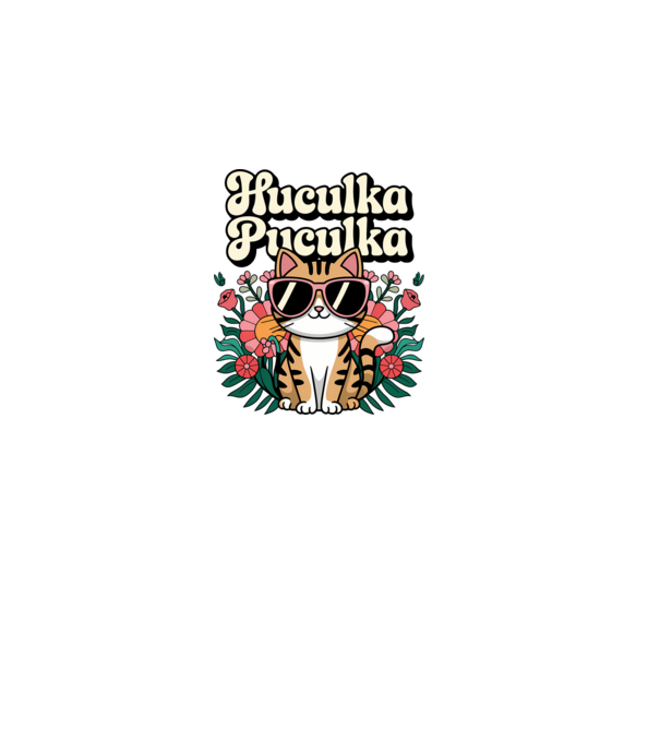 Huculka Puculka pisică 3 model roz deschis pe tricou