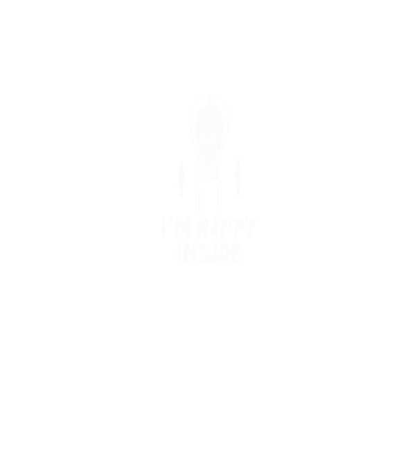 WEDNESDAY Happy inside model negru pe tricou
