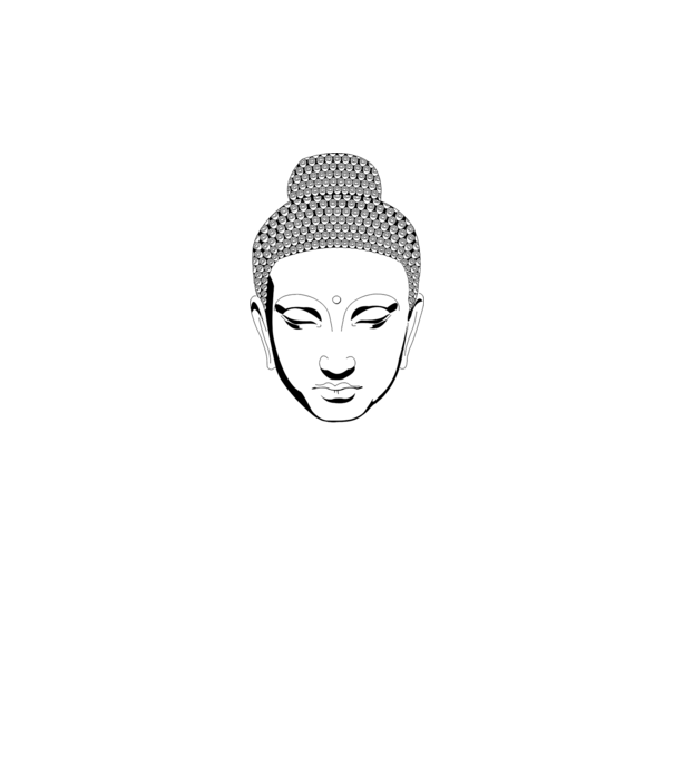 buddhas head model gri pe tricou