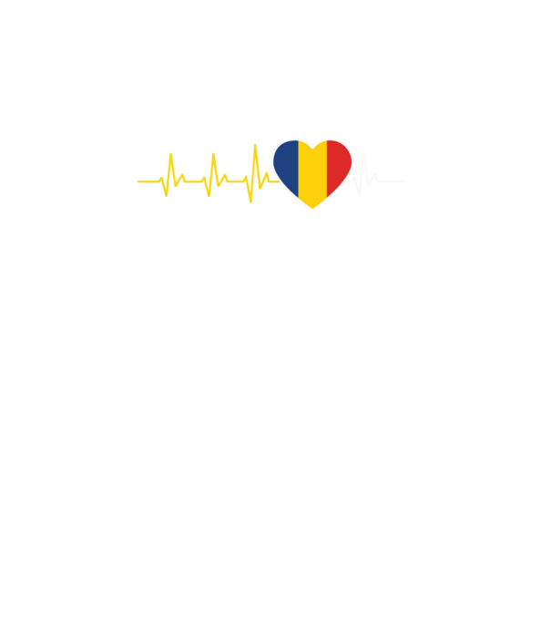 România heartbeat model turcoaz pe tricou
