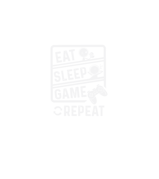 Eat sleep game repeat model negru pe tricou
