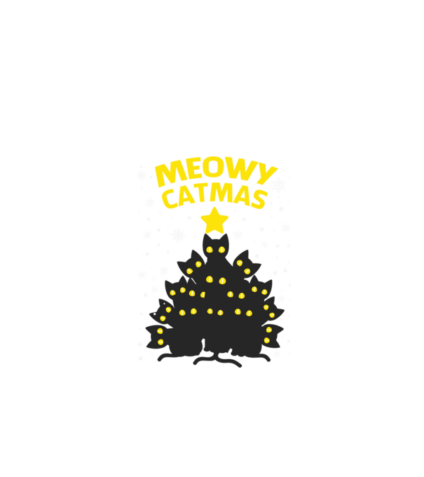 Meowy catmas black model roșu pe tricou