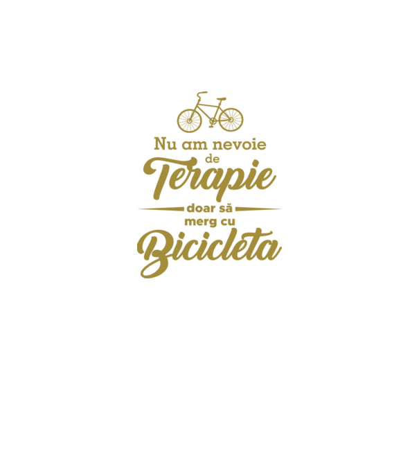 nu am nevoie de terapie, doar să merg cu bicicleta model galben neon pe tricou