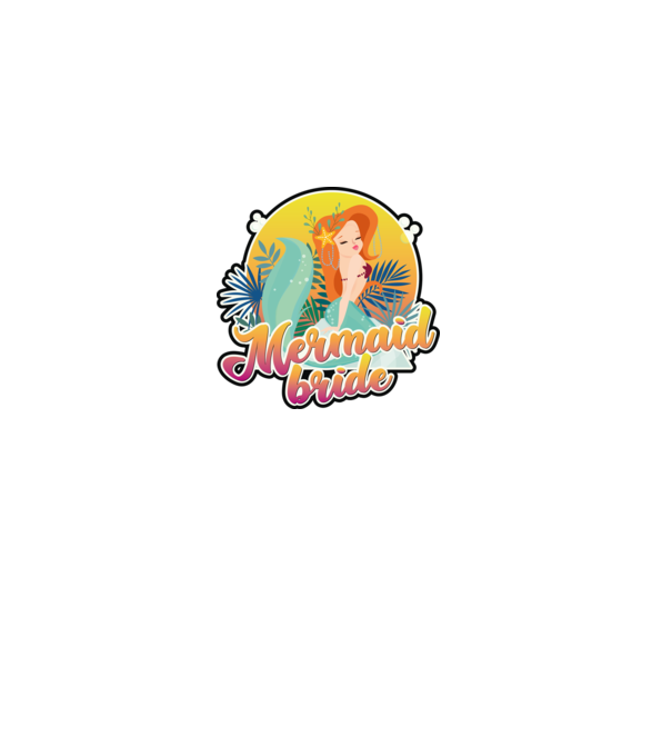 Mermaid bride hawaii model alb pe tricou
