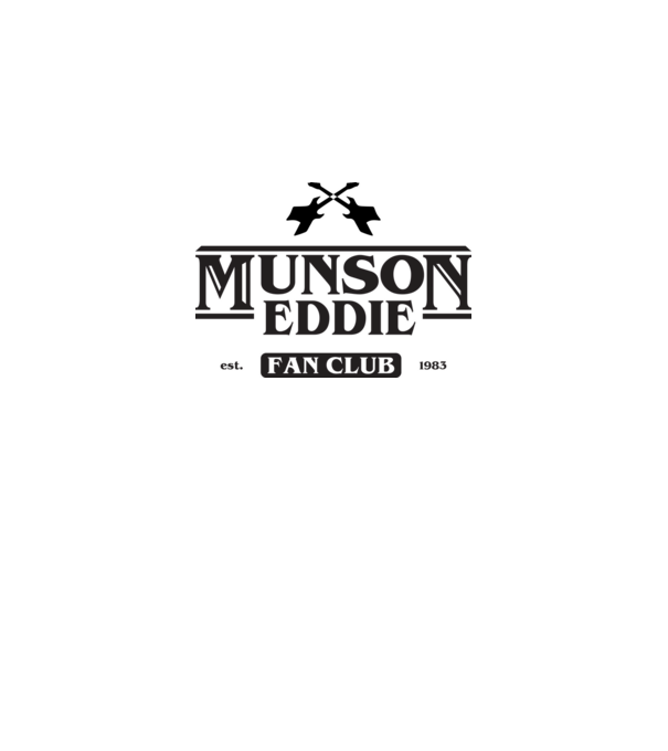 eddie munson fan club model alb pe tricou