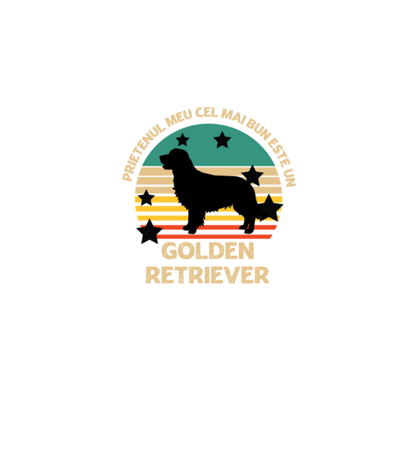 Prietenul meu cel mai bun este un golden retriever model negru pe tricou