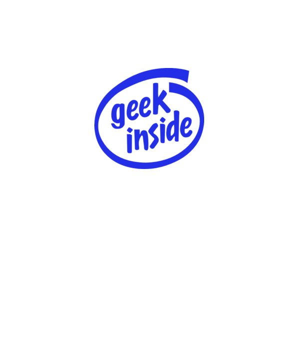 Geek inside model gri pe tricou