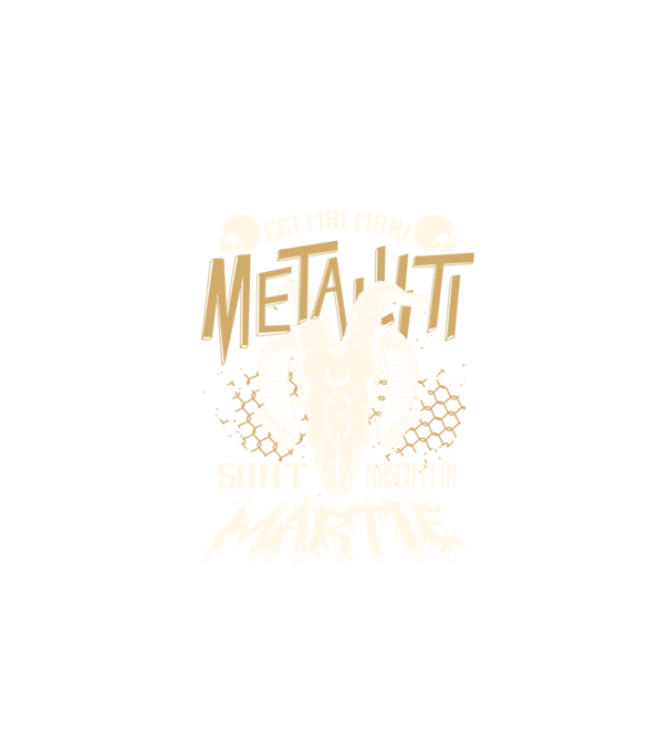 Cei mai mari metaliști sunt născuți în martie. model negru pe tricou