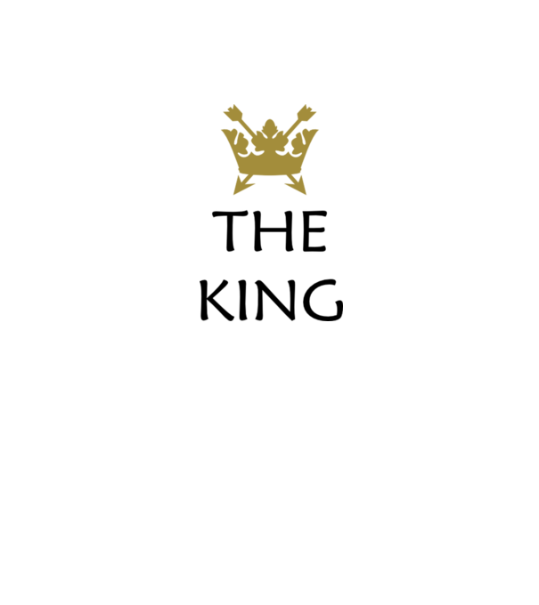 The King model alb pe tricou