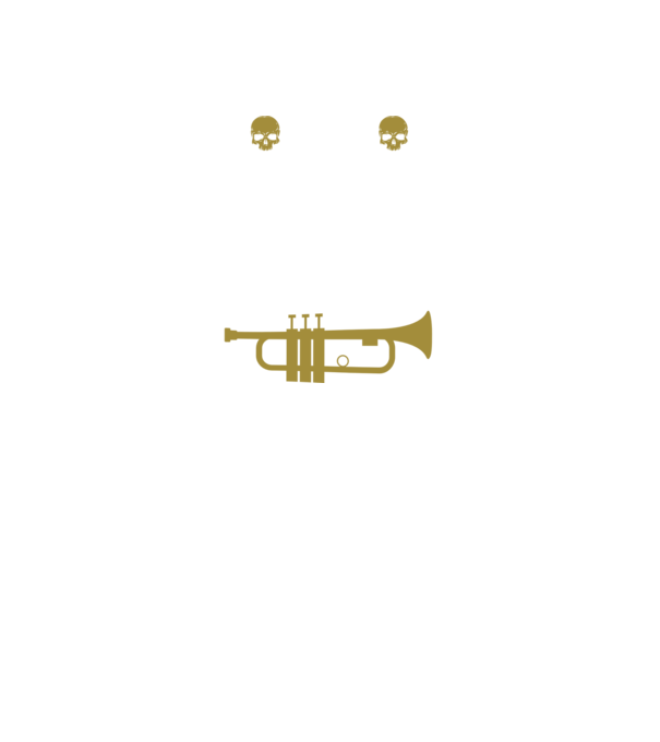 I play heavy metal trumpet model negru pe tricou
