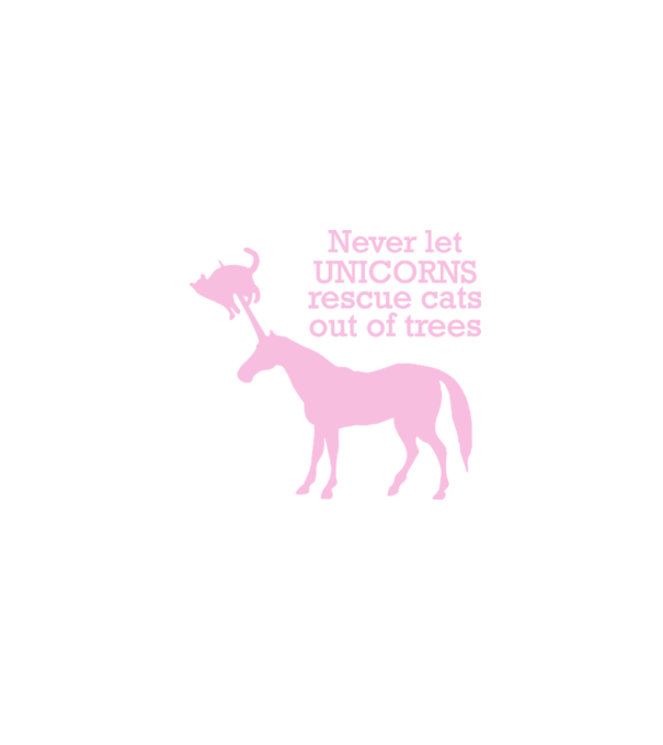unicorn cat model negru pe tricou