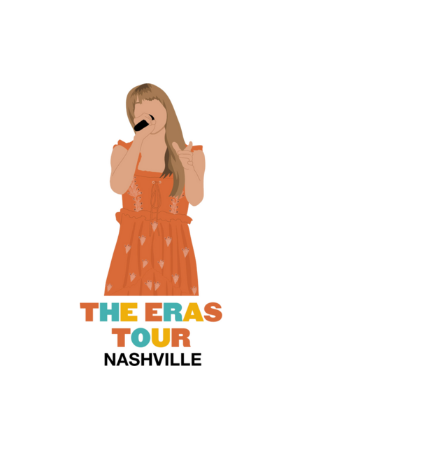 Taylor Swift The Eras Tour Nashville 3 model negru pe tricou