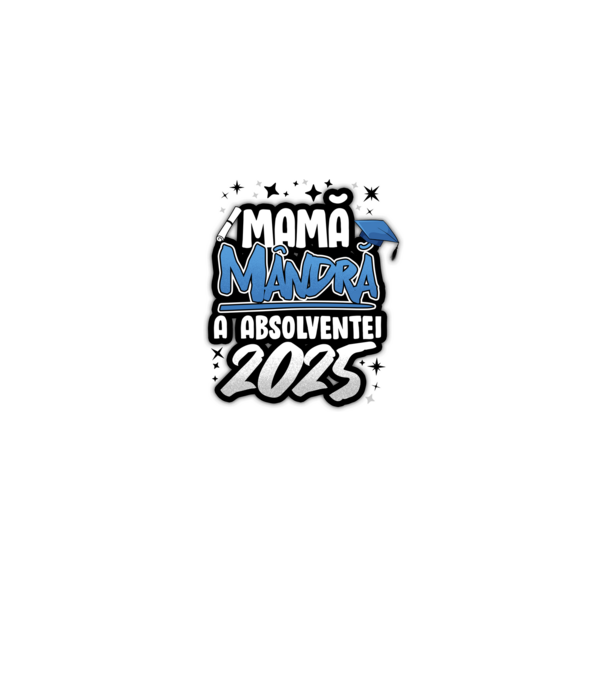Mamă Mândră a absolventei model alb/roșu pe tricou