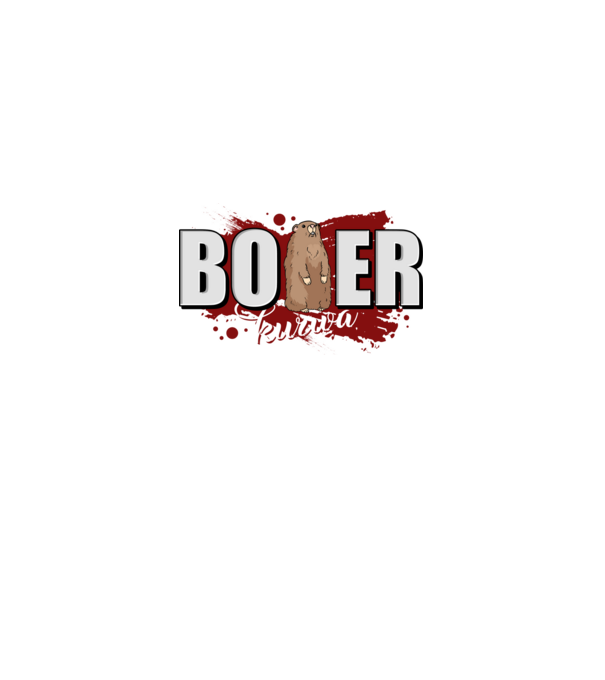 Bober Kurwa model negru pe tricou