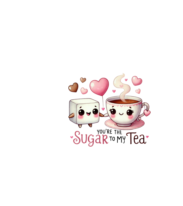 Sugar to my Tea model alb pe tricou
