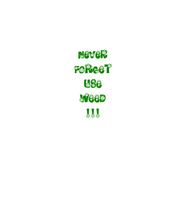 Weed model alb pe tricou