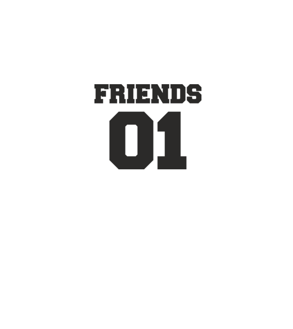 Friends 01 model alb pe tricou
