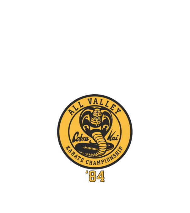 all valley karate cobra kai model negru pe tricou