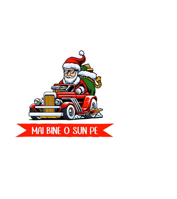 Să-l lăsăm pe Moș Nicolae, mai bine o sun pe mama! model roșu pe tricou